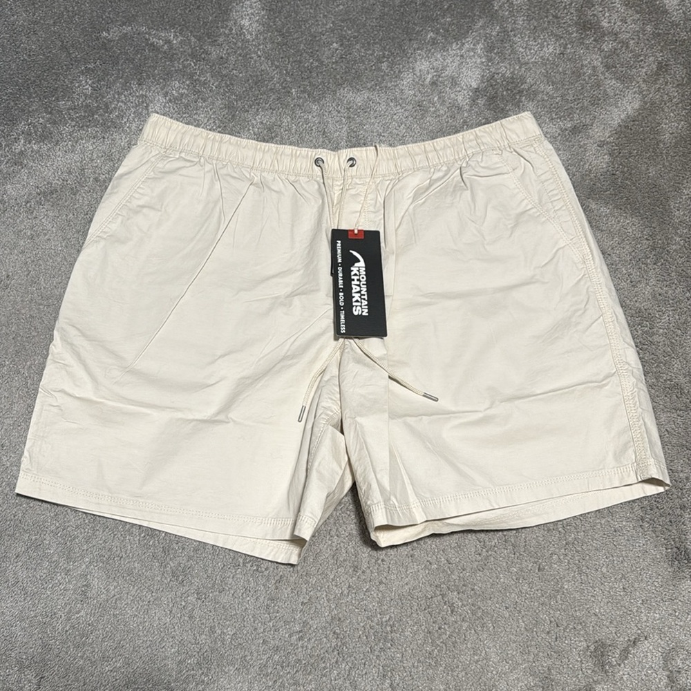 New Mountain Khakis Poplin Deck Shorts Size XL Oatmeal Khaki